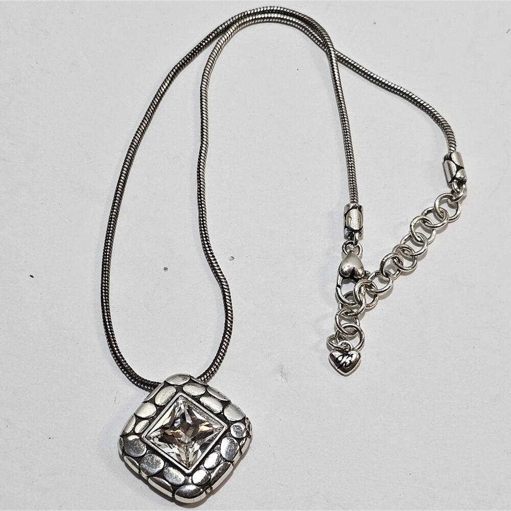 Brighton‎ Pebbled Large Crystal Jeweled Pendant Necklace